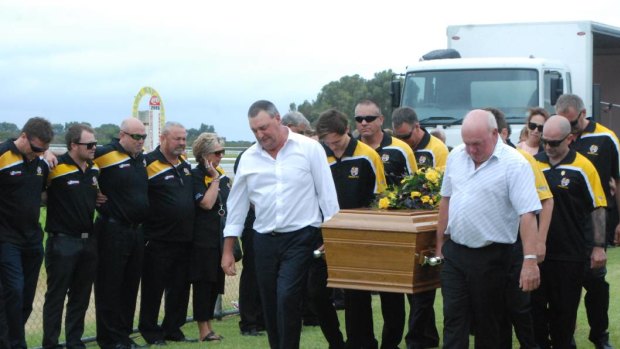 Kym Curnow's funeral.