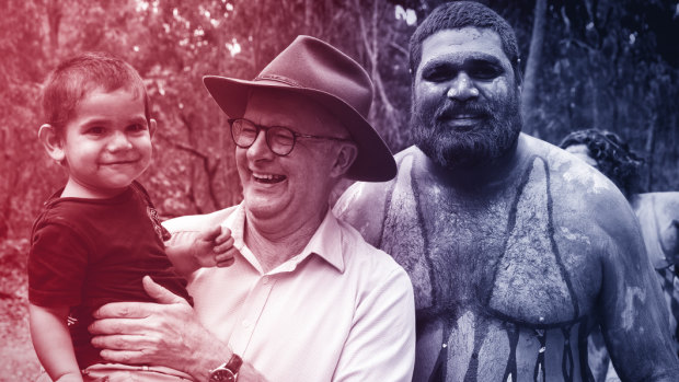 Prime Minister Anthony Albanese at the annual Garma festival in East Arnhem Land in July.