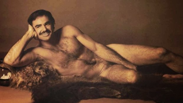 Burt Reynolds in the April, 1972 centrefold of Cosmopolitan magazine.