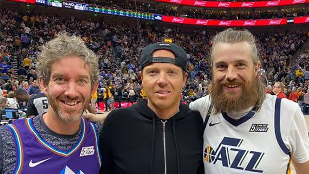 All that (Utah) Jazz: Scott Farquhar, Qualtrics founder Ryan Smith and Mike Cannon-Brookes. 