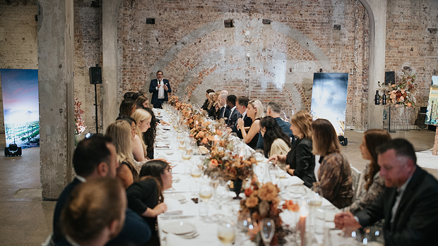 A grand affair: The Taylor’s Wines dinner in Sydney on Tuesday.