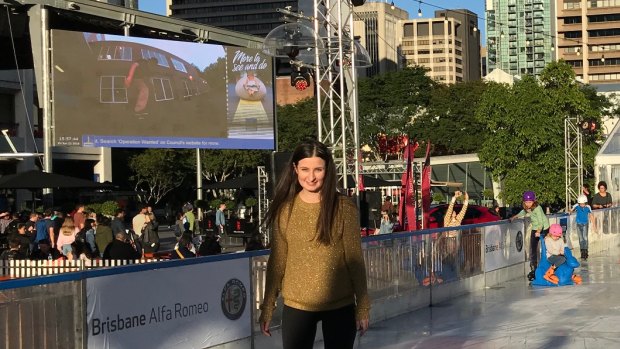 Brisbane Times journalist Felicity Caldwell takes to the ice on the first day of the Brisbane skate festival.