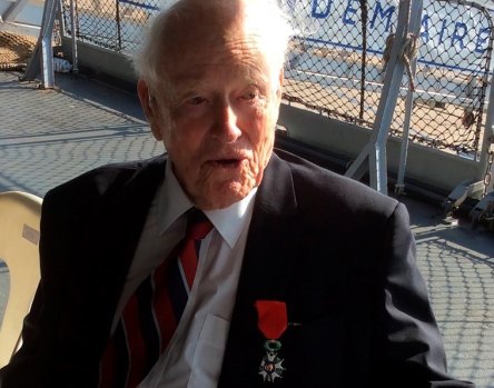 Bill McRae receiving the Legion D’Honneur.