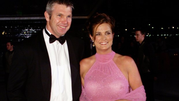 Frawley with wife Anita at a Brownlow Medal count.