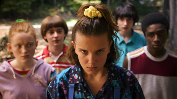 A scene from Stranger Things, which has been a hit for Netflix.