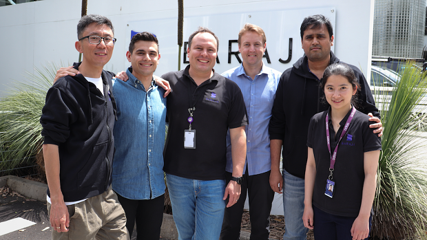 Baraja founder and CEO Federico Collarte (third from left) has a vision for self-driving cars.