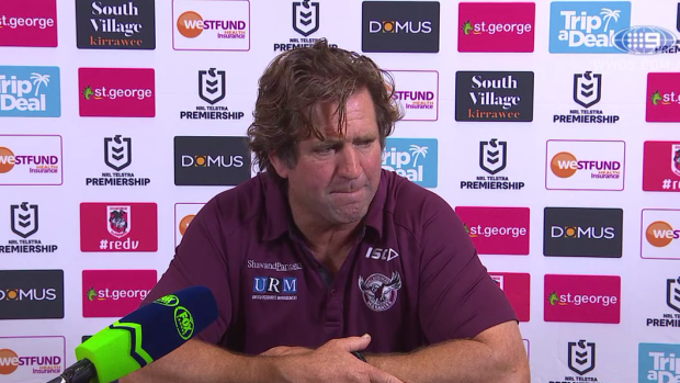 Explanation requested: Sea Eagles coach Des Hasler was not happy.
