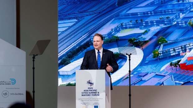 While the council took a few weeks’ break, the lord mayor travelled to a cities summit in Dubai.