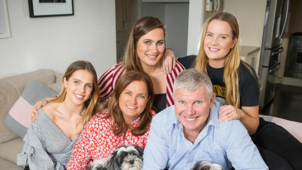 Anita and Danny Frawley with their three daughters.