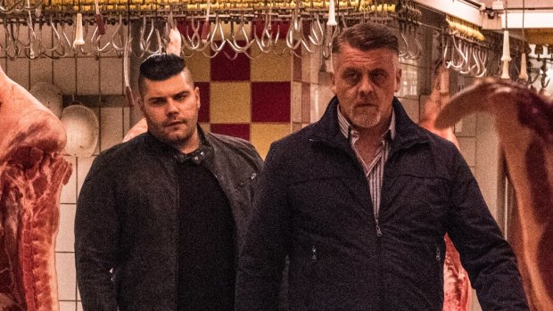 Meat and greet: Salvatore Esposito (left) in Italian crime series Gomorrah.