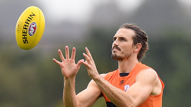 No certainty: GWS Giants co-captain Phil Davis is battling an ankle issue. 