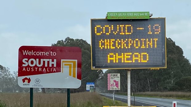 The Victorian-South Australian border.