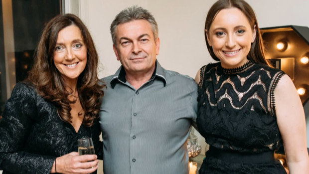 Karen, Borce and Sarah Ristevski. Borce pleaded guilty to manslaughter over his wife's death.