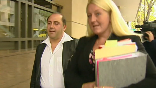 Barrister-turned-informer Nicola Gobbo leaves court with Tony Mokbel.