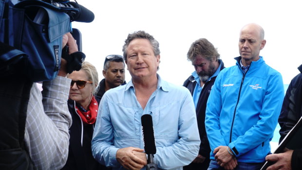 Delay: Andrew Forrest's plans for a new rugby competition are on hold.
