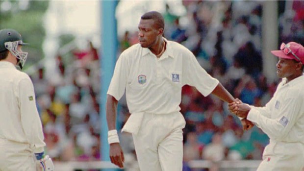 Steve Waugh and Curtly Ambrose's confrontation in the West Indies in 1995.