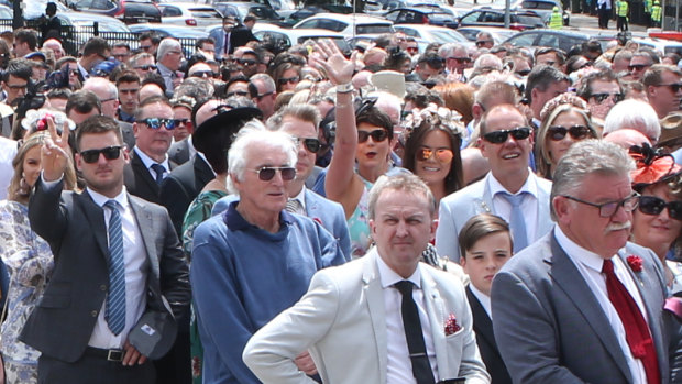 Large queues form outside Flemington.