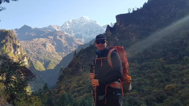 Michael Davis' final post included photos taken across the first two days of his trek along the Everest base camp trail. 