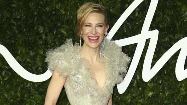Actress Cate Blanchett at the British Fashion Awards  in December.