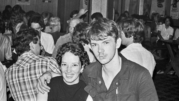 Brisbane photographer Paul O’Brien with his friend Marcella at a post-punk venue in Brisbane in the early 1980s.