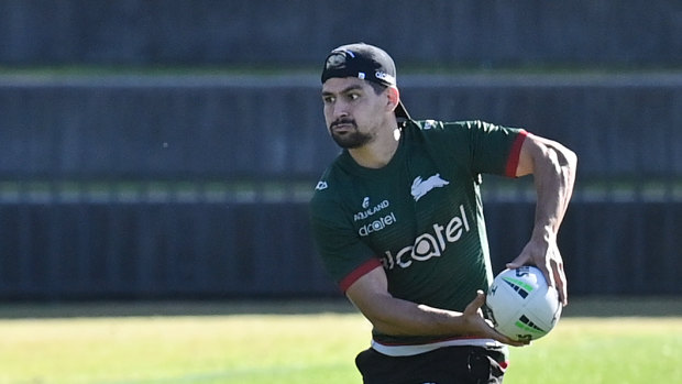 Cody Walker at Souths training this week.