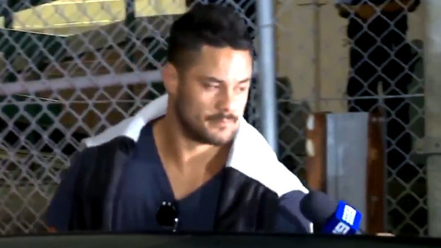 Jarryd Hayne was released on bail in the early hours of Tuesday. 