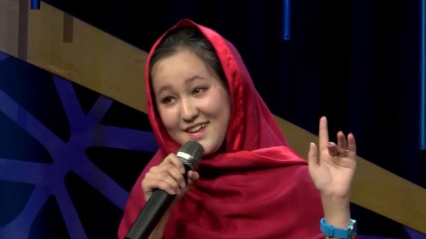 Zahra Elham, the first woman to win Afghan Star, a television reality show  based upon 'American Idol'.