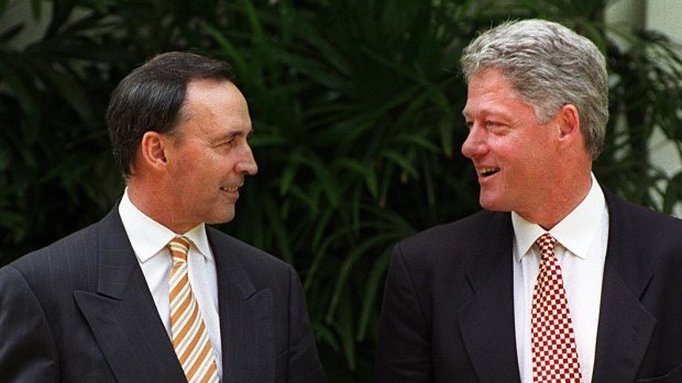 Paul Keating and Bill Clinton in Jakarta, 1994.