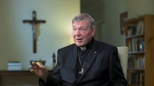 Cardinal George Pell is interviewed by Andrew Bolt on Sky News shortly after his acquittal and release from prison. 