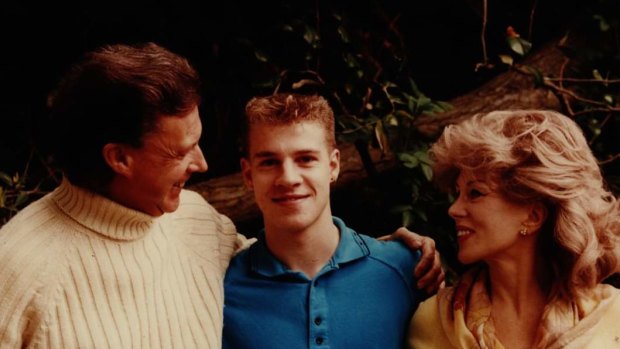 Adam Lancaster (centre) with Anne Hamilton-Byrne and her husband Bill many years ago.