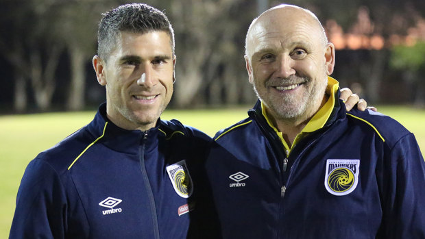 Manchester United assistant Mike Phelan (right) was formerly a sporting director of Central Coast.