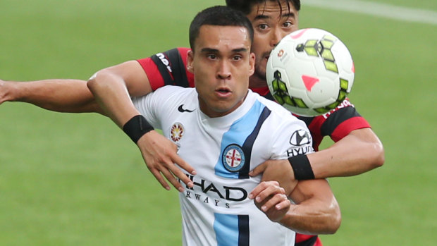 Eyes on the prize: Iain Ramsay, pictured here during his days with Melbourne City, is representing the Philippines at the Asian Cup.