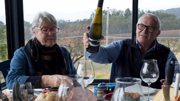 Duke's Vineyard owners Duke Ranson and wife Hilde on their 160-acre farm in the Porongurups.