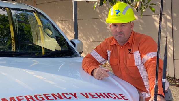 Ausgrid district operator Gavin Johns has been abused for doing his job.