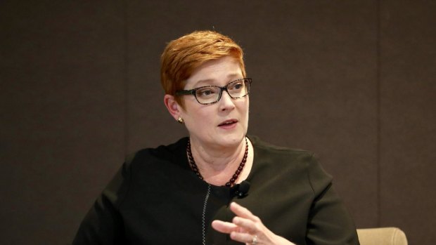 Marise Payne at a recent event held by the Australian Strategic Policy Institute.