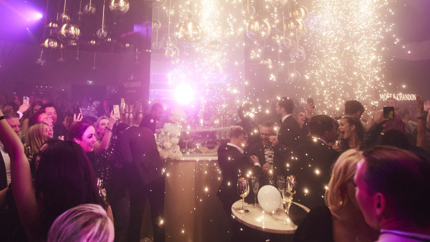 Going off: Sydney’s social swirl resumed on Wednesday night at the glamorous Moet party.