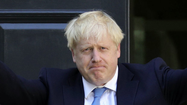 Boris Johnson looks skewiff even when wearing a suit. 