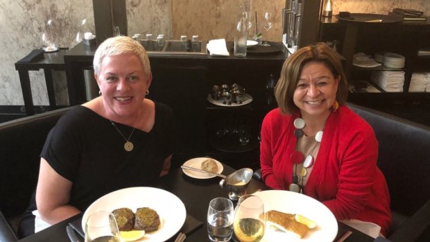Former ABC managing director Michelle Guthrie had lunch with Melanie Brock on Wednesday.