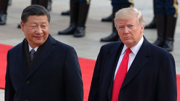 Chinese President Xi Jinping with US President Donald Trump.