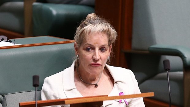 Mactiernan during Question Time at Parliament House in Canberra in 2014.