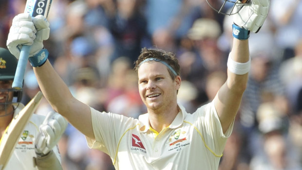 Steve Smith scored an emotional century in his Test comeback.