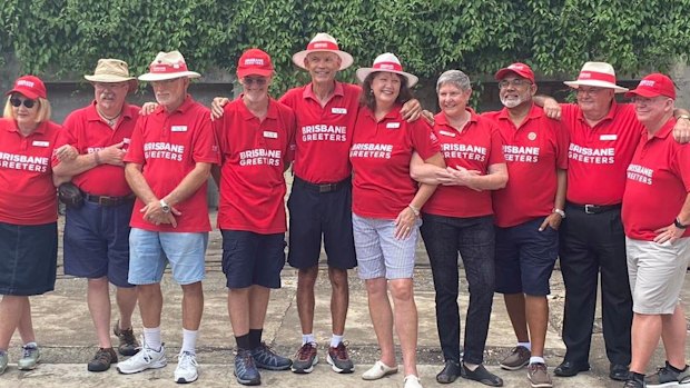 Greeters in outdated shirts say council left them in the dark