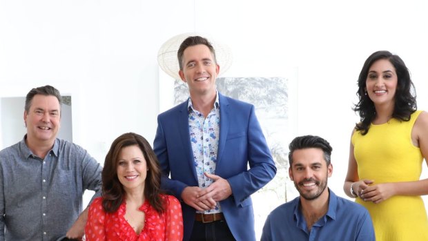 Simon Marnie, Jane Hall, Bryce Holdaway, Dean Ipaviz and Del Irani in ABC's Escape From The City.