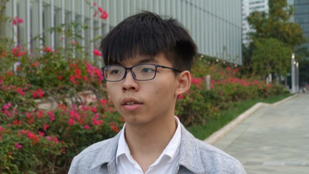 Joshua Wong, a student activist and secretary-general of the Demosisto party.