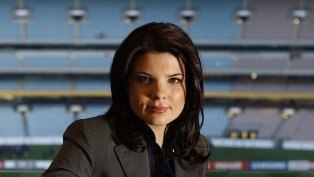 Kelli Underwood was the first female broadcaster to call an AFL match.