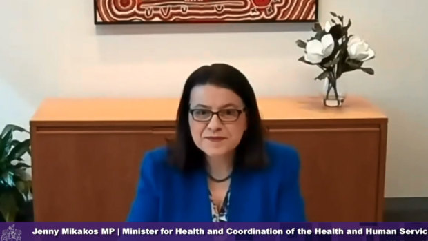 Victorian Health Minister Jenny Mikakos before the hotel quarantine inquiry today.