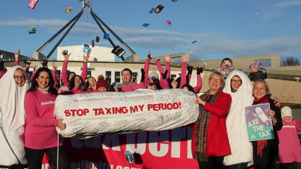 The $30 million-a-year surcharge on tampons and sanitary pads was criticised by Labor and the Greens.
