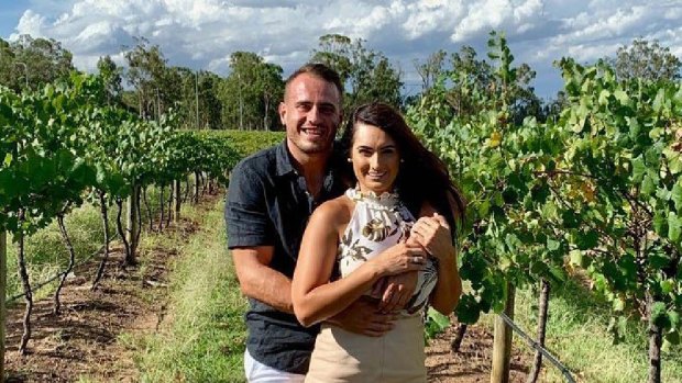 NRL star Josh Reynolds and then-girlfriend Arabella Del Busso.