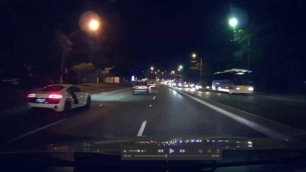 Motorist Beau captured footage of the stolen vehicle on his dashcam.