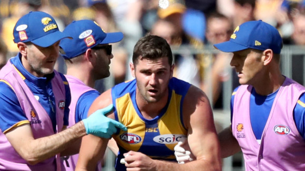 Eagles forward Jack Darling left the field injured the last time the teams met, in round 22.